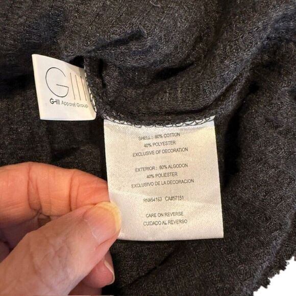 G-III For Her Phoenix Suns Waffle Knit Slub Shirt Kangaroo Pocket Crew Large - Picture 8 of 13